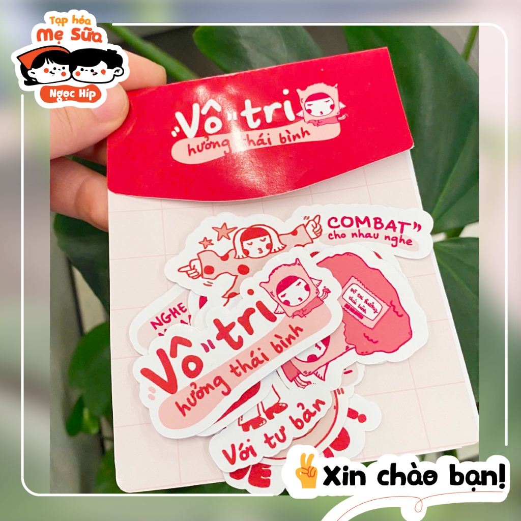 Sticker Pack - Vô tri hưởng thái bình cute dễ thươn (10 Sticker)