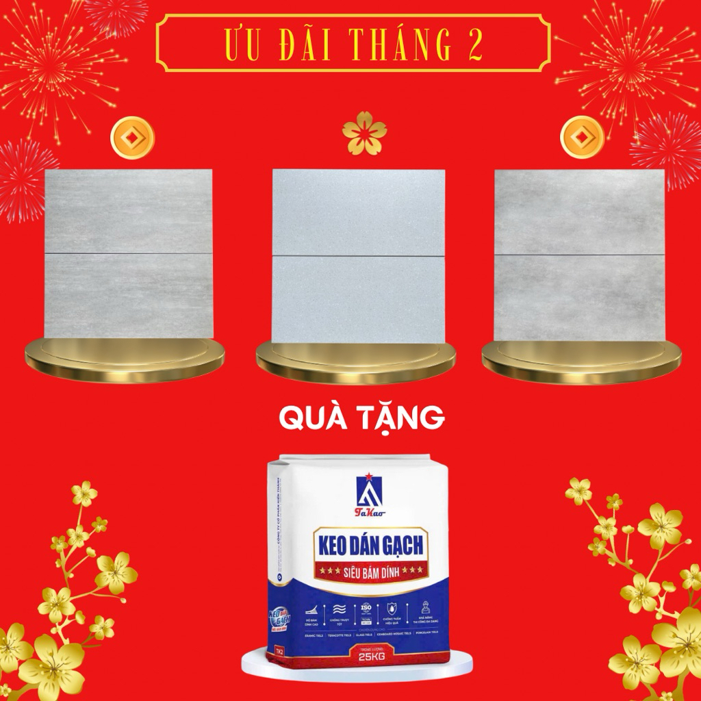Combo 20m gạch ốp tường 30x60 màu xi măng