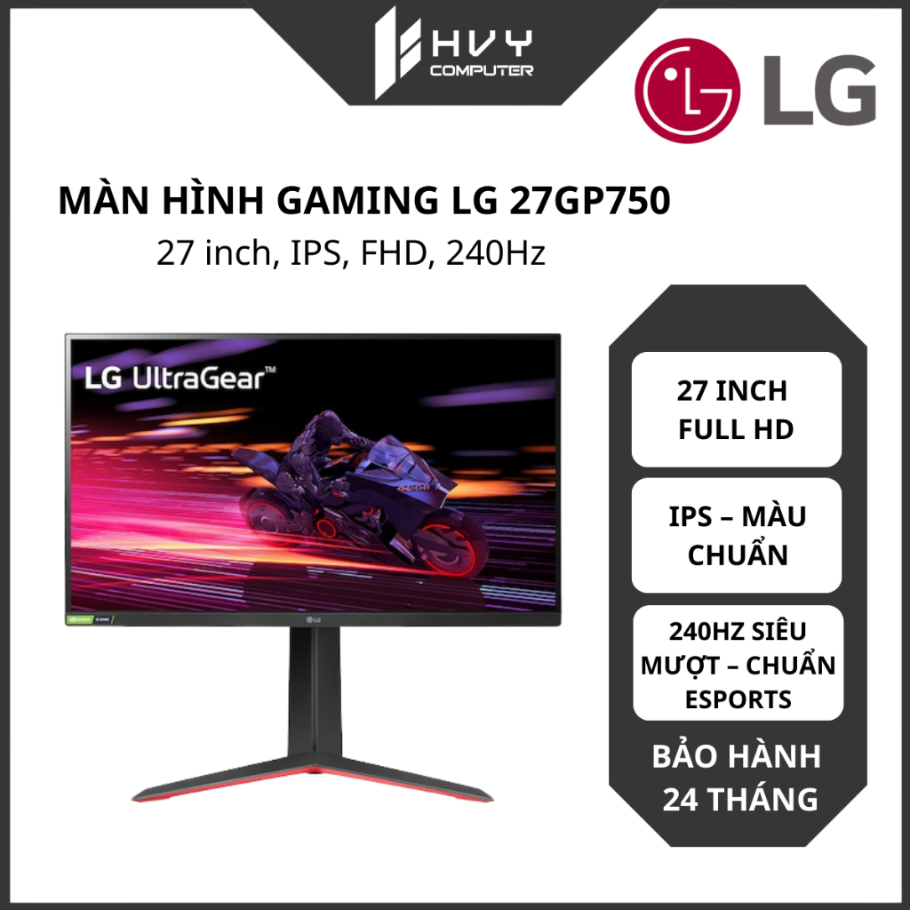 Màn hình Gaming UltraGear LG 27GP750 | 27 inch, IPS, FHD, 240Hz - Hàng chính hãng