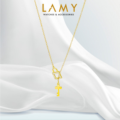 Dây chuyền nữ LAMY Heart Lock & Key Necklace Gold 6412
