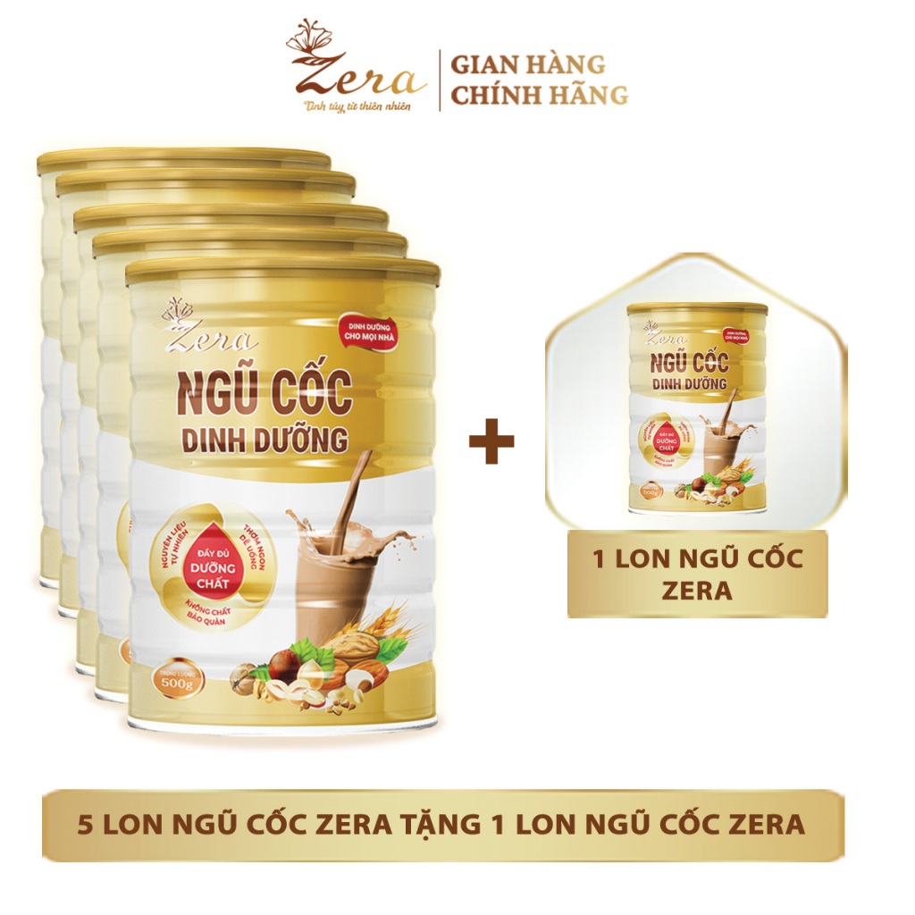 Combo 5 lon ngũ cốc mẹ bầu Zera - Tặng 1 lon ngũ cốc mẹ bầu Zera