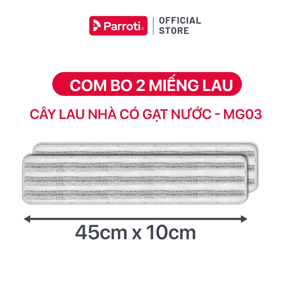 Miếng lau thay thế cây lau nhà tự vắt, xoay 360 độ tích hợp gạt nước Parroti Magic - MG03