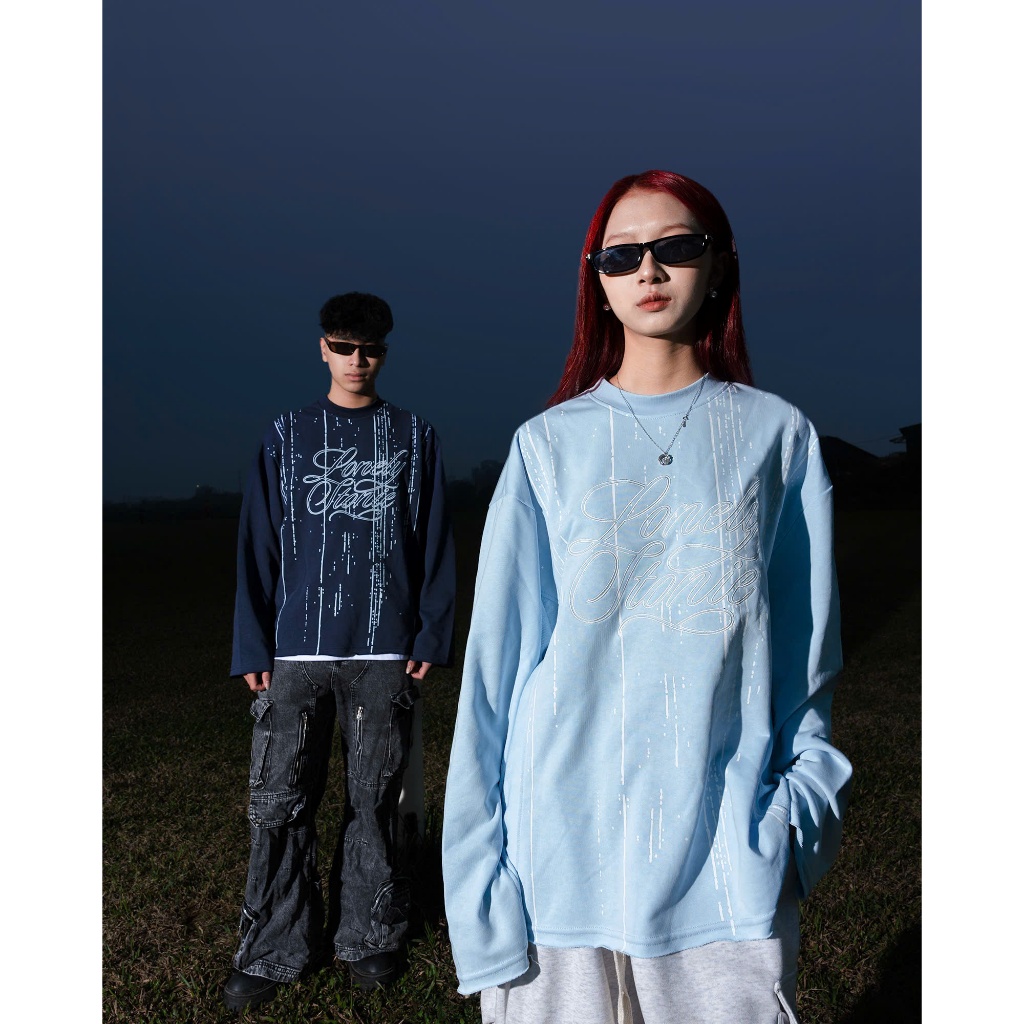 Lonely Stonie COLDIE Long Sleeve, Chất liệu Nỉ Chân Cua 320gsm, in lụa và thêu 3D hoạ tiết độc