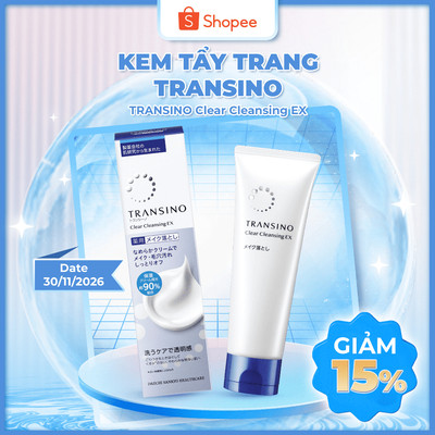 Kem Tẩy Trang TRANSINO Dạng Tuýp 110g giúp làm sạch dịu nhẹ