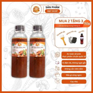 [BÁN CHẠY] Combo 2 chai sốt me tươi | Xốt chua ngọt ướp & chấm sườn xào, hải sản đậm vị tiện lợi