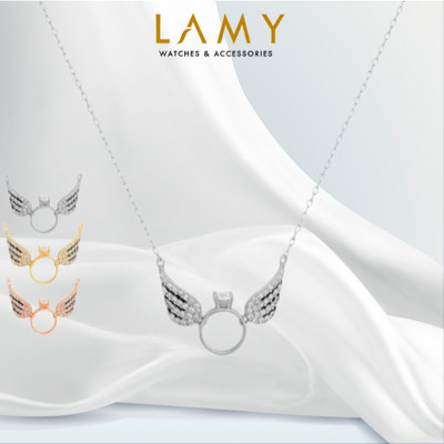 Dây chuyền đôi nam nữ LAMY cánh thiên thần tình yêu  Angel Ring Necklace 6446