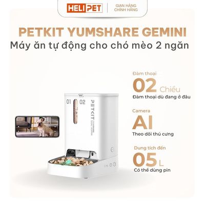 Máy Cho Chó Mèo Ăn Tự Động PETKIT Điều Khiển Qua App, Kết nối Wifi, Dễ Dàng Sử Dụng, Chính Hãng