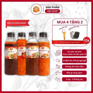 [BÁN CHẠY] Combo Sum Vầy 4 vị | Xốt ướp thịt nướng đậm vị dùng cho hải sản, tôm chuẩn vị tiện lợi