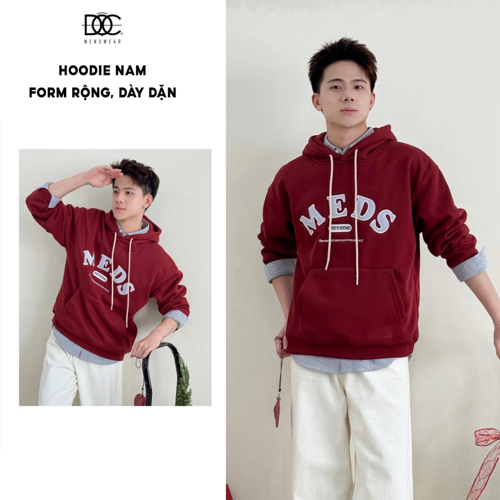 ÁO HOODIE NAM ĐỘC MENSWEAR PHOM RỘNG - AT383
