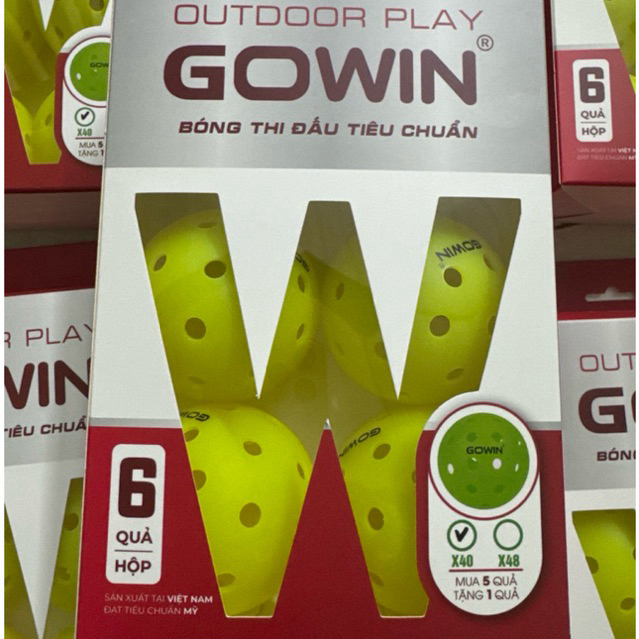 Bóng pickleball Gowin đạt tiêu chuẩn thi đấu