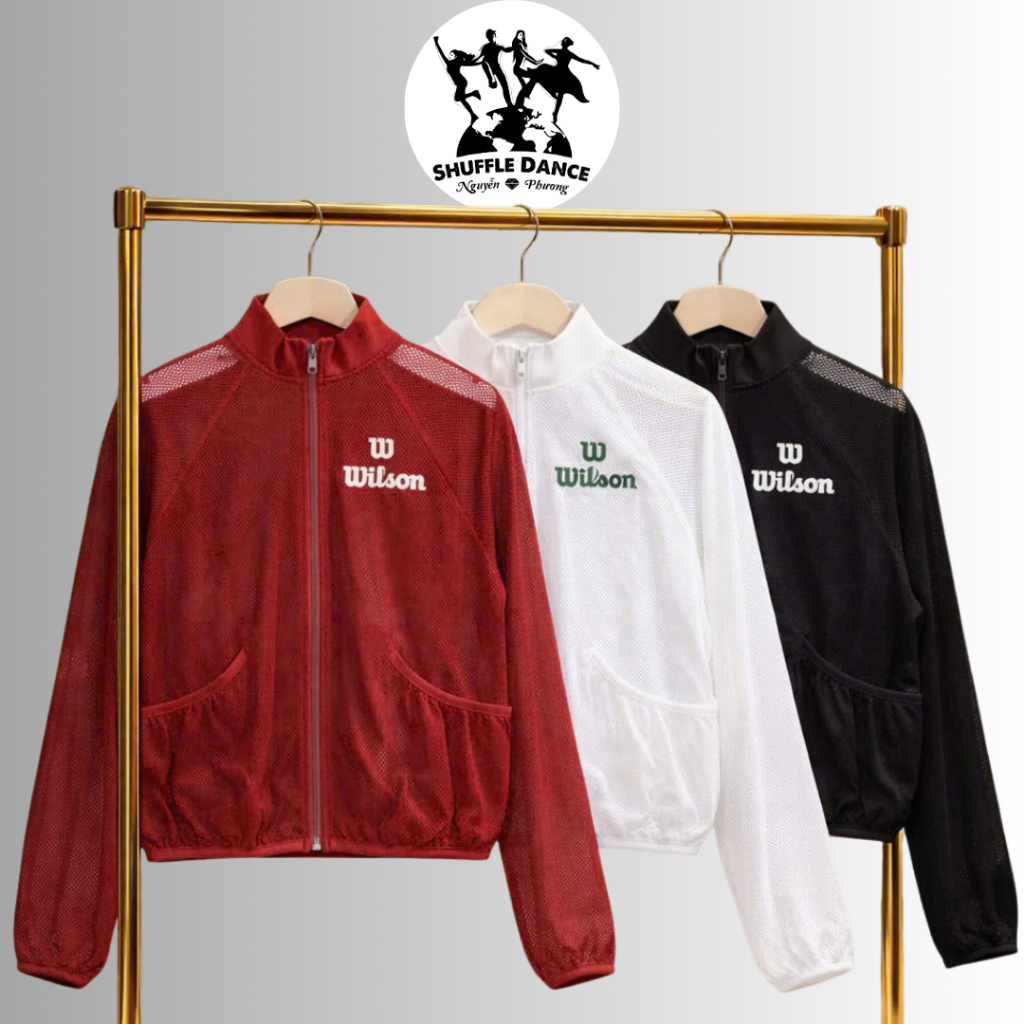 [WILSON] Áo khoác lưới thể thao Dành Cho Dân Pickle Ball, Tennis, Dân Vũ, Shuffle Dance