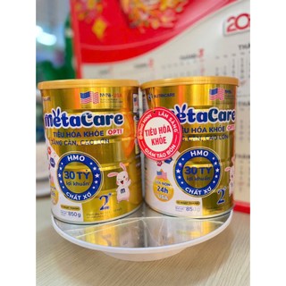 [HÀNG CHÍNH HÃNG] - COMBO 2 Lon Sữa bột metacare gold opti số 1/2 850g
