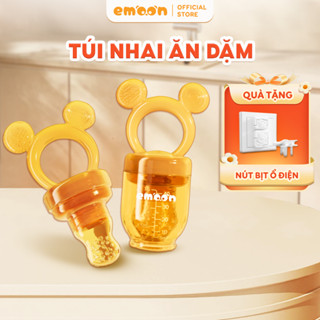 Túi nhai ăn dặm cho bé silicone Emoon từ 4 tháng tuổi giúp bé tập nhai an toàn, ngăn ngừa hóc nghẹn