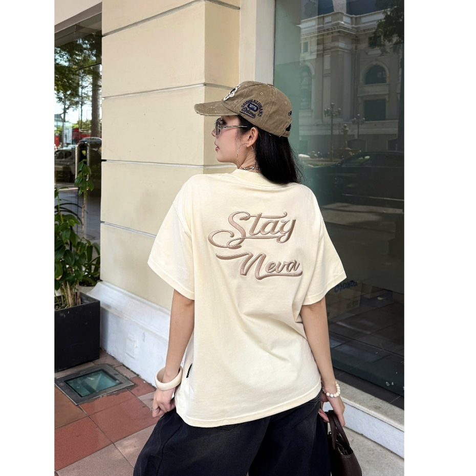 Áo Thun Stay Neva Boxy Tee Nevasome Cotton 250gsm Local Brand Tay Lỡ Form Boxy Rộng Nam Nữ | BigBuy360 - bigbuy360.vn