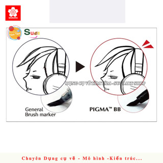 Bút đầu cọ Sakura Pigma Brush, Pigma Sakura Nhật Fine line / Medium line / Bold line