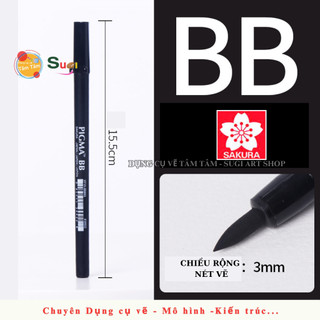 Bút đầu cọ Sakura Pigma Brush, Pigma Sakura Nhật Fine line / Medium line / Bold line