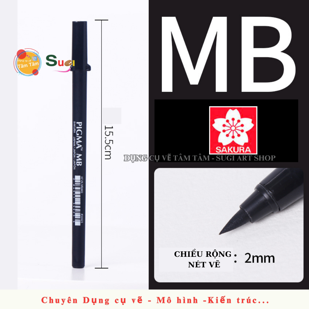 Bút đầu cọ Sakura Pigma Brush, Pigma Sakura Nhật Fine line / Medium line / Bold line