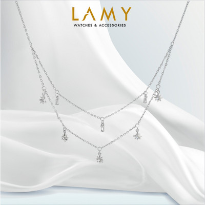 Dây chuyền nữ LAMY Double Layer Star Pendant Necklace Silver 6416SV