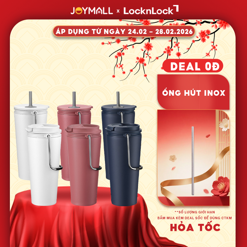 Ly giữ nhiệt LocknLock Bucket Tumbler LHC4268 LHC4269 540ml, Hàng chính hãng, thép không gỉ- JoyMall