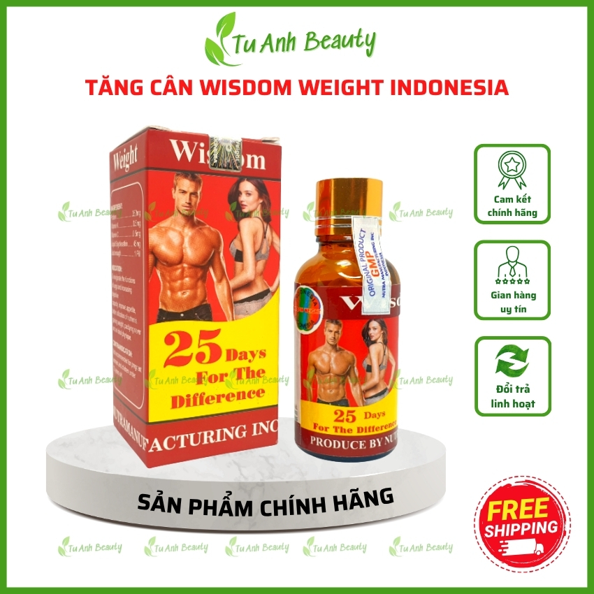 (Chính Hãng) Tăng cân wisdom weight, vitamin tăng cân wisdom weight chính hãng indonesia tăng cân an
