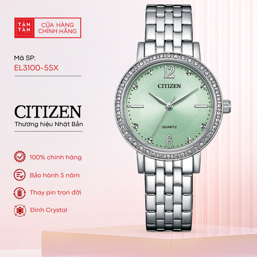 Đồng Hồ Nữ Citizen  EL3100-55X Quartz 31mm - Đồng Hồ Tân Tân
