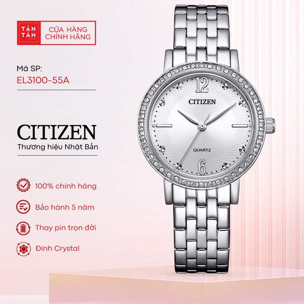 Đồng hồ Nữ Citizen  EL3100-55A Quartz 31mm - Đồng Hồ Tân Tân