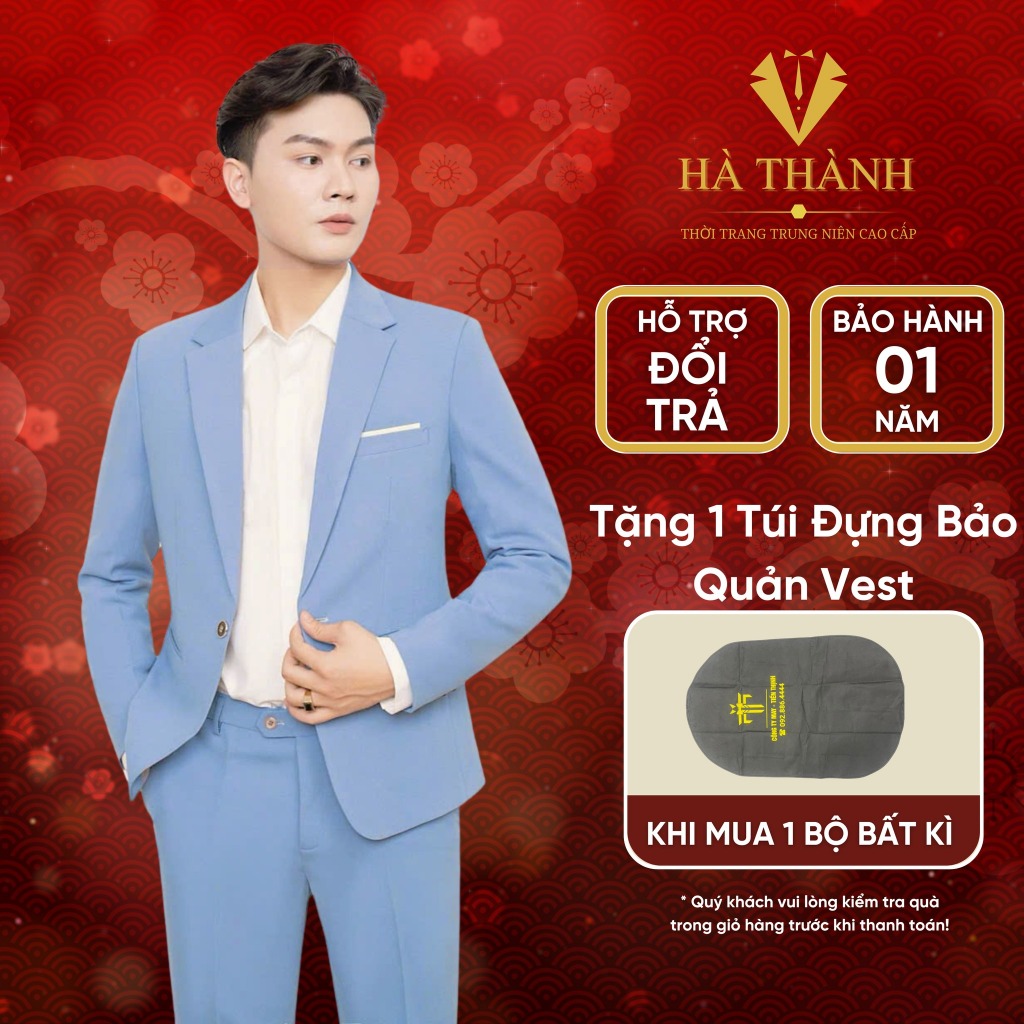 Bộ Vest Nam Phong Cách Hàn Quốc Kiểu Dáng Basic Chất Liệu Vải Tuyết Mưa Lịch Lãm