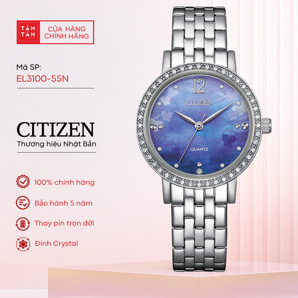 Đồng Hồ Nữ Citizen  EL3100-55N Quartz 31mm - Đồng Hồ Tân Tân