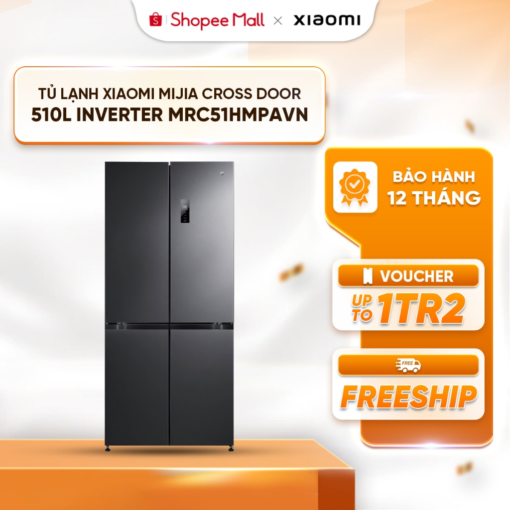 Tủ lạnh Xiaomi Mijia Cross Door 510L Inverter MRC51HMPAVN - Ngăn đông mềm iFresh- Ag+ Fresh - 3 chế độ làm lạnh