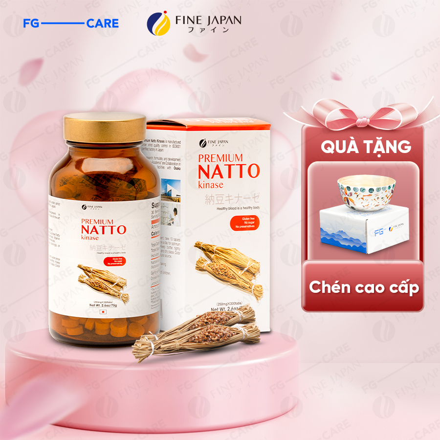 Viên Uống Natto Kinase Nhật Bản Hỗ Trợ Giúp Tan Cục Máu Đông - Fine Japan Natto Kinase 300 Viên