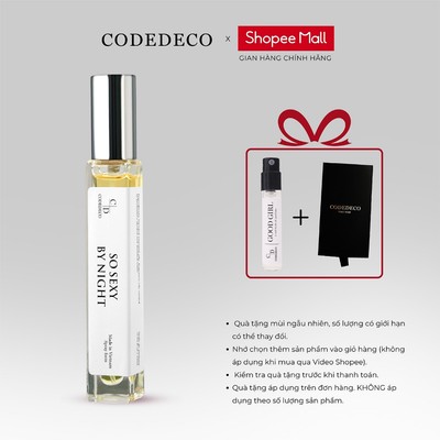 Tinh dầu thơm nữ CODEDECO So Sexy By Night 10ml dạng xịt - Gợi Cảm, Ngọt Ngào, Quyến Rũ
