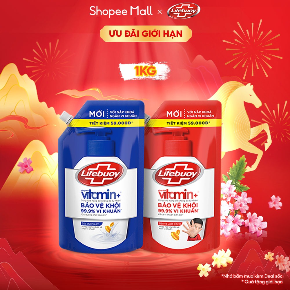 Nước rửa tay sạch khuẩn Lifebuoy Dạng Túi 1KG