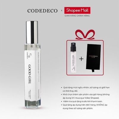 Tinh dầu thơm nữ CODEDECO Good Girl 10ml dạng xịt - Ngọt ngào, Nhẹ nhàng, Quyến rũ