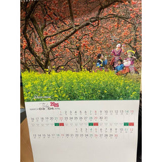 Lịch Tết Bính ngọ 2026 treo tường lò xo đỉnh 7 tờ đẹp, nẹp thiếc 5 tờ  đủ ngày âm dương