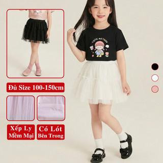 Chân Váy Công Chúa Tutu Xòe Điệu 2 Tầng Kookoo Cho Bé Gái. Váy Voan Xòe Ngắn Bé Gái Có Lót Trong.
