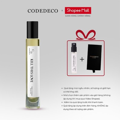 Tinh dầu thơm unisex CODEDECO Kill This Love Ver 3 - 10ml dạng lăn - Bí ẩn, Ngọt ngào, Trưởng thành