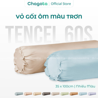 Vỏ gối Ôm Lụa Tencel 60s Chagota Bedding Size 37x100cm cao cấp trơn màu bao gối nằm 100%Tencel Lyocell chuẩn khách sạn