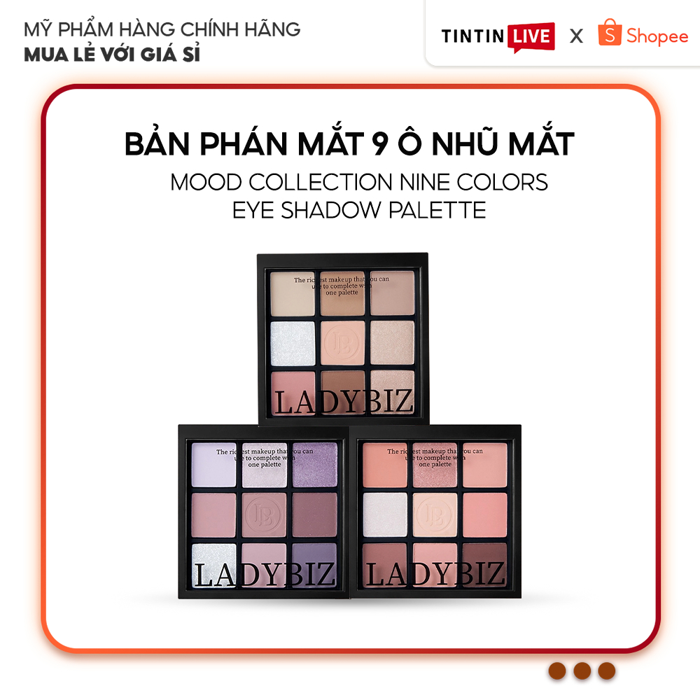 EUNOIA/ IMBUE/ ENLIVEN - Bảng Phấn Mắt Mịn, Nhũ LADYBIZ EYE SHADOW