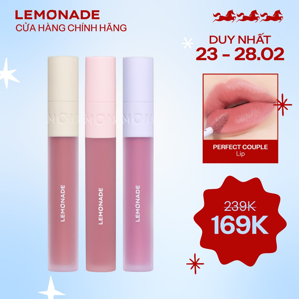 Son kem mịn lì thuần chay Lemonade Perfect Couple Lip 3.5g