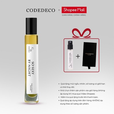 Tinh dầu thơm nữ CODEDECO So Sexy By Night 10ml dạng lăn - Ngọt ngào, Quyến rũ