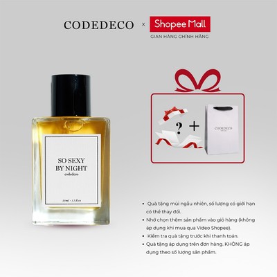 Tinh dầu thơm nữ CODEDECO So Sexy By Night 50ml - Gợi Cảm, Ngọt Ngào, Quyến Rũ