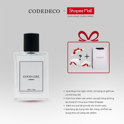 Tinh dầu thơm nữ CODEDECO Good Girl 50ml Nhẹ nhàng, Ngọt ngào, Gợi cảm