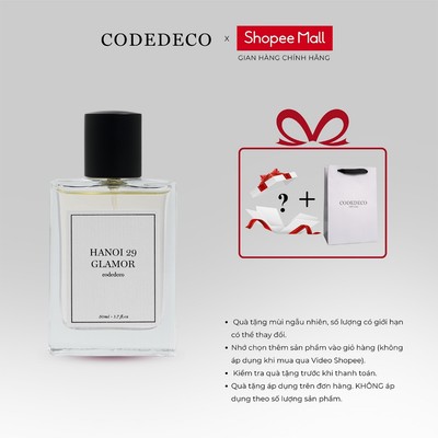 Tinh dầu nước hoa nữ CODEDECO Hanoi 29 - 50ml Nhẹ nhàng, Thanh Lịch, Tinh tế