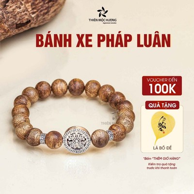 Vòng tay trầm hương bánh xe Pháp Luân Thiên Mộc Hương mang đến may mắn, cát vận và hạnh phúc