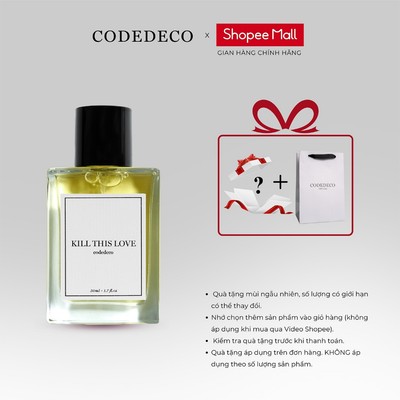 Tinh dầu unisex CODEDECO Kill This Love 50ml - Bí ẩn, Ngọt Ngào, Quyến Rũ