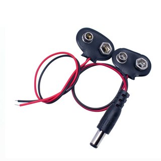 Dây đế pin 9V đầu ra jack dc đực