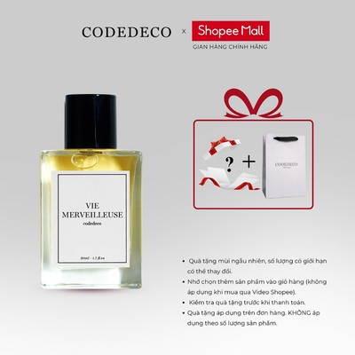 Tinh dầu thơm nữ CODEDECO Vie Merveilleuse 50ml - Nữ tính, Ngọt ngào, Quyến rũ