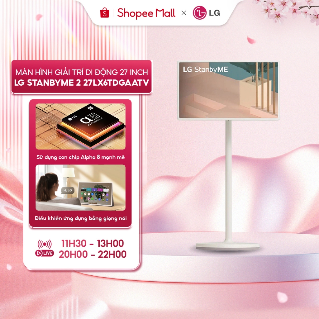 Màn hình tivi cảm ứng thông minh LG StanbyMe 2 - 27LX6TDGA.ATV - 27 inch - Bảo Hành 2 năm