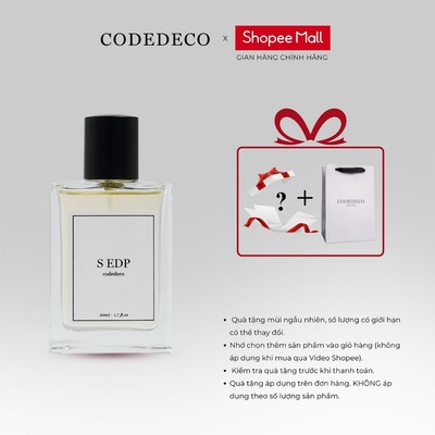 Tinh dầu thơm nữ CODEDECO S EDP 50ml Cuốn hút, Hấp dẫn, Cá tính