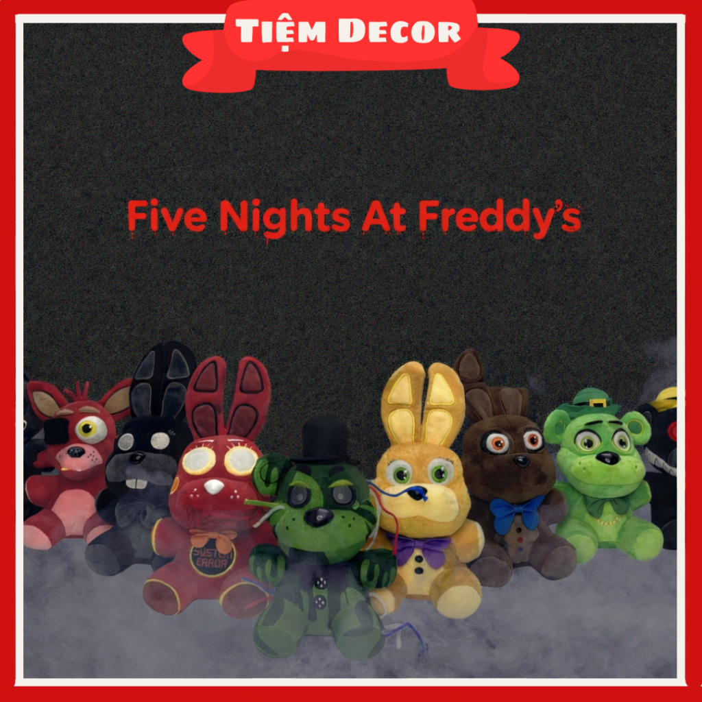 [Quà Tặng] Mô Hình Nhân Vật Game Five Nights At Freddy’s Tặng Sticker - Gấu Bông Hoạt Hình FNAF Tặng